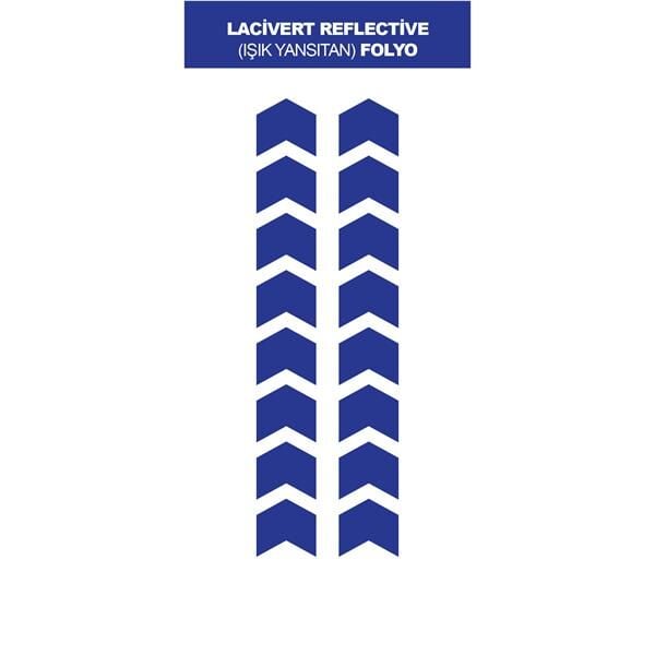 REFLECTIVE (IŞIK YANSITAN) LACİVERT OK İŞARETİ MINI STICKER
