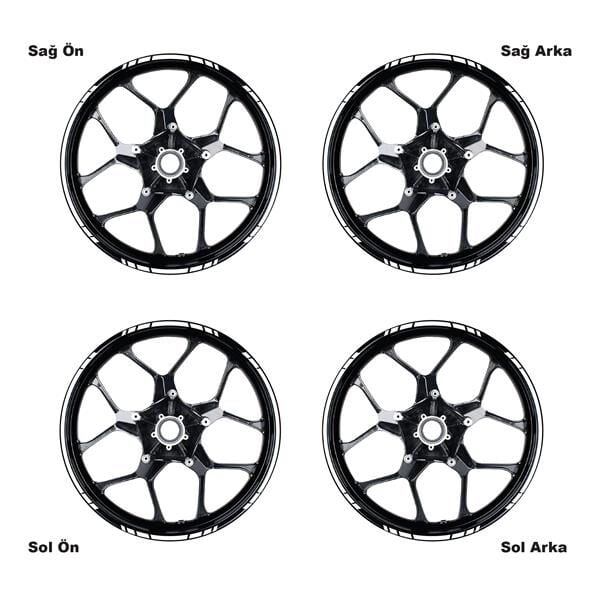 TEK RENK KESİKLİ BEYAZ JANT DIŞ ŞERİT STICKER