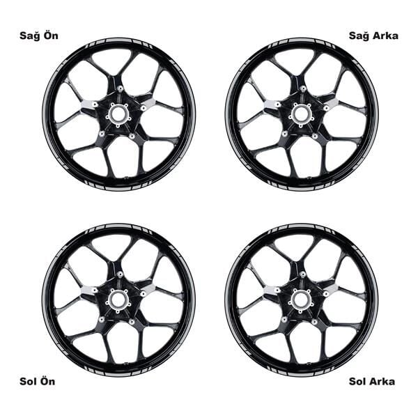 TEK RENK KESİKLİ GRİ JANT DIŞ ŞERİT STICKER