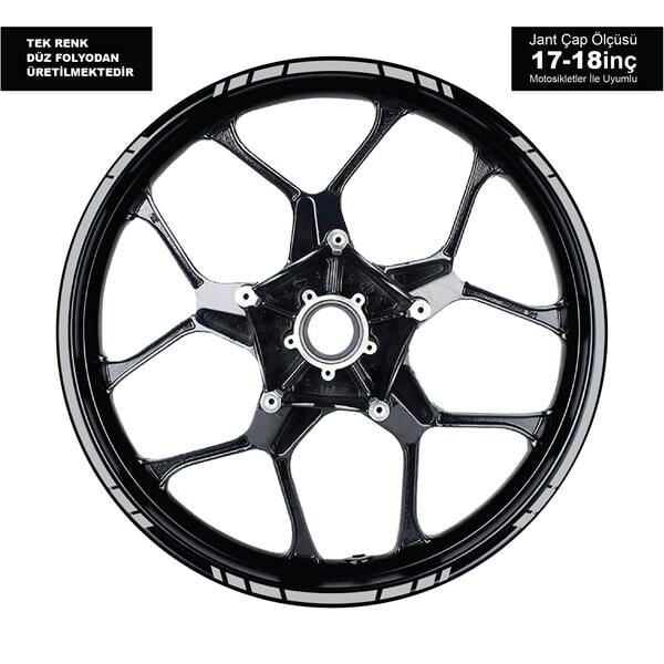 TEK RENK KESİKLİ GRİ JANT DIŞ ŞERİT STICKER