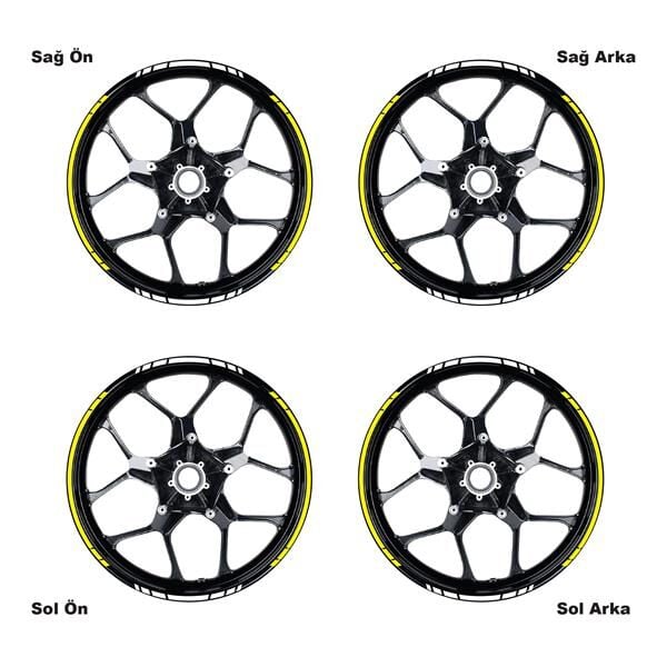 ÇİFT RENK KESİKLİ SARI-BEYAZ JANT DIŞ ŞERİT STICKER