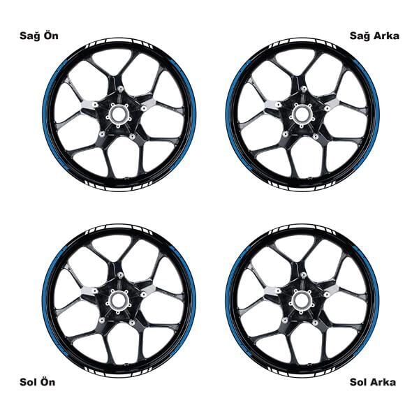 ÇİFT RENK KESİKLİ MAVİ-BEYAZ JANT DIŞ ŞERİT STICKER
