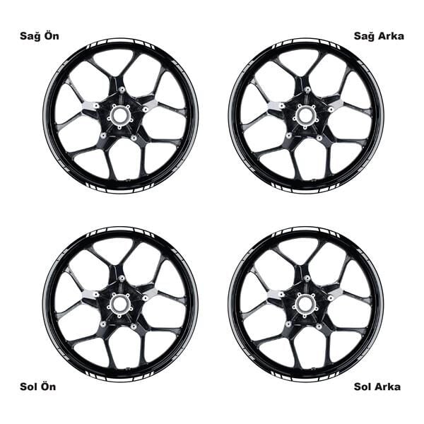 ÇİFT RENK KESİKLİ GRİ-BEYAZ JANT DIŞ ŞERİT STICKER