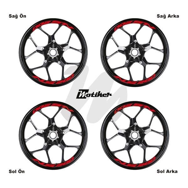 BAJAJ NS200 JANT İÇİ YAZI STİCKER ETİKET MODELİ KIRMIZI