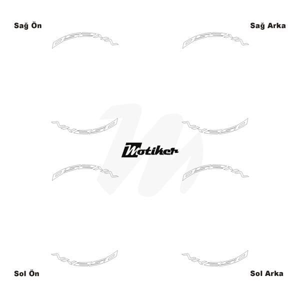 CFMOTO 250NK JANT İÇİ YAZI STİCKER ETİKET MODELİ BEYAZ