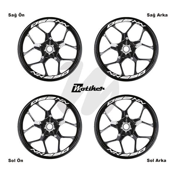 CFMOTO 250NK JANT İÇİ YAZI STİCKER ETİKET MODELİ BEYAZ