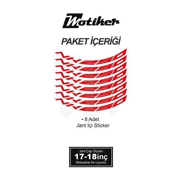 CFMOTO 250NK JANT İÇİ YAZI STİCKER ETİKET MODELİ KIRMIZI