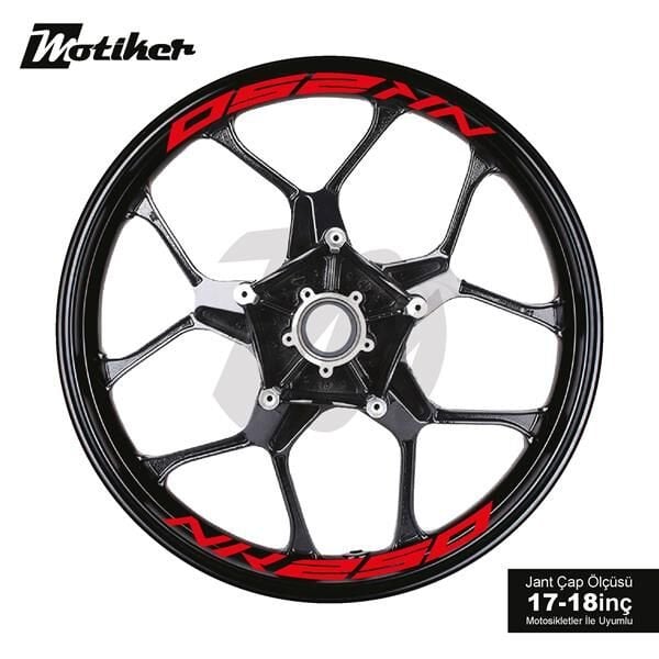 CFMOTO 250NK JANT İÇİ YAZI STİCKER ETİKET MODELİ KIRMIZI