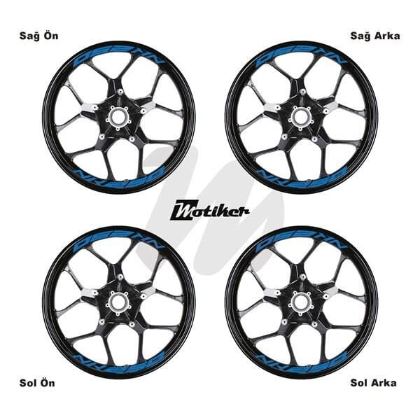 CFMOTO 250NK JANT İÇİ YAZI STİCKER ETİKET MODELİ MAVİ