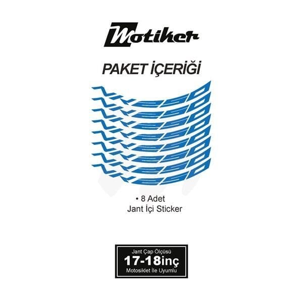 CFMOTO 250NK JANT İÇİ YAZI STİCKER ETİKET MODELİ MAVİ