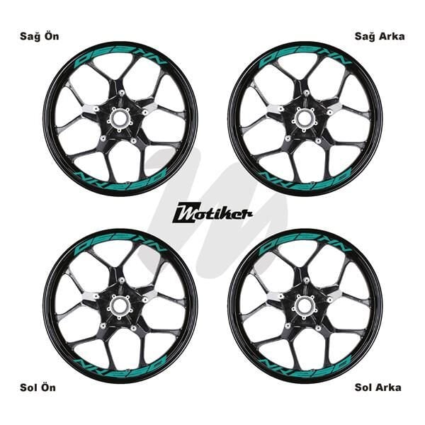 CFMOTO 250NK JANT İÇİ YAZI STİCKER ETİKET MODELİ TURKUAZ