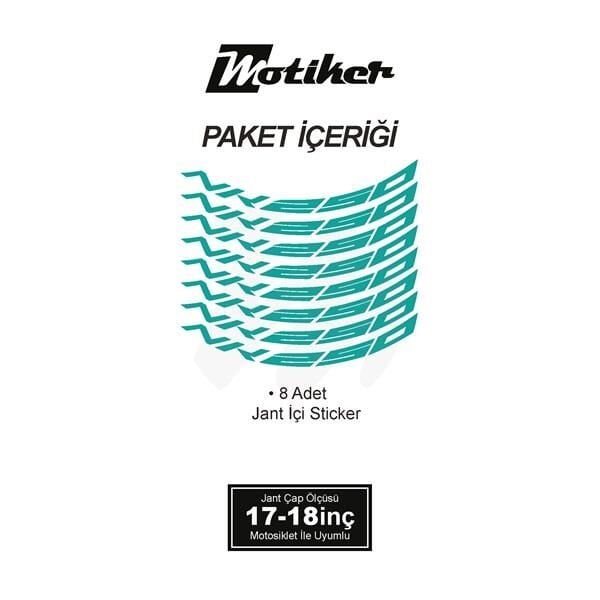 CFMOTO 250NK JANT İÇİ YAZI STİCKER ETİKET MODELİ TURKUAZ