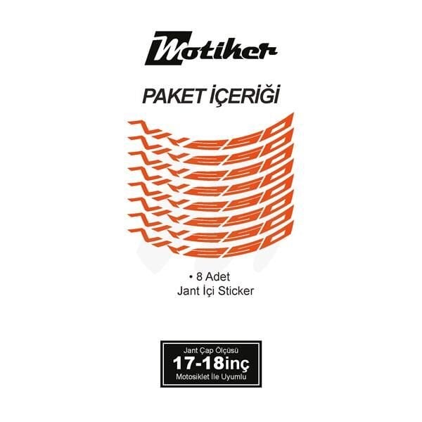 CFMOTO 250NK JANT İÇİ YAZI STİCKER ETİKET MODELİ TURUNCU