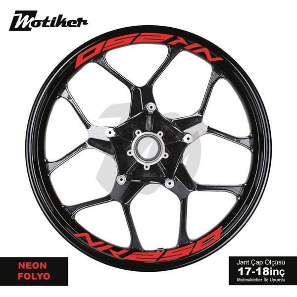 CFMOTO 250NK JANT İÇİ YAZI STİCKER ETİKET MODELİ NEON TURUNCU