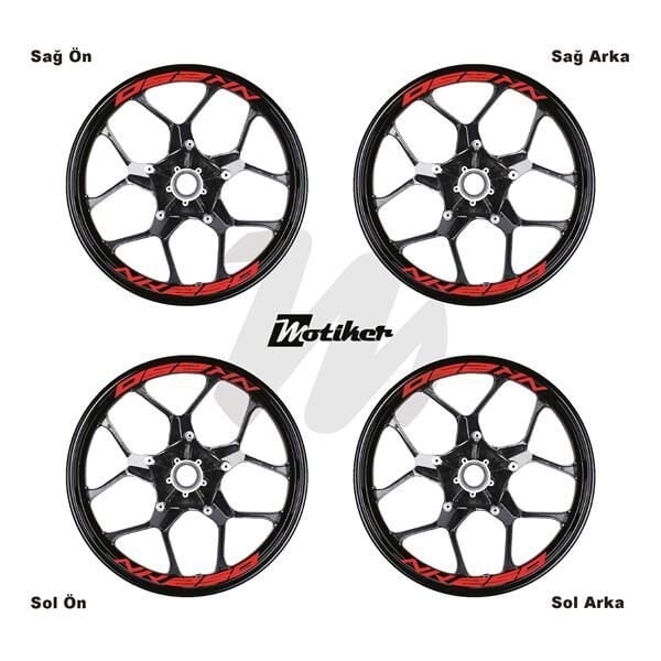 CFMOTO 250NK JANT İÇİ YAZI STİCKER ETİKET MODELİ NEON TURUNCU