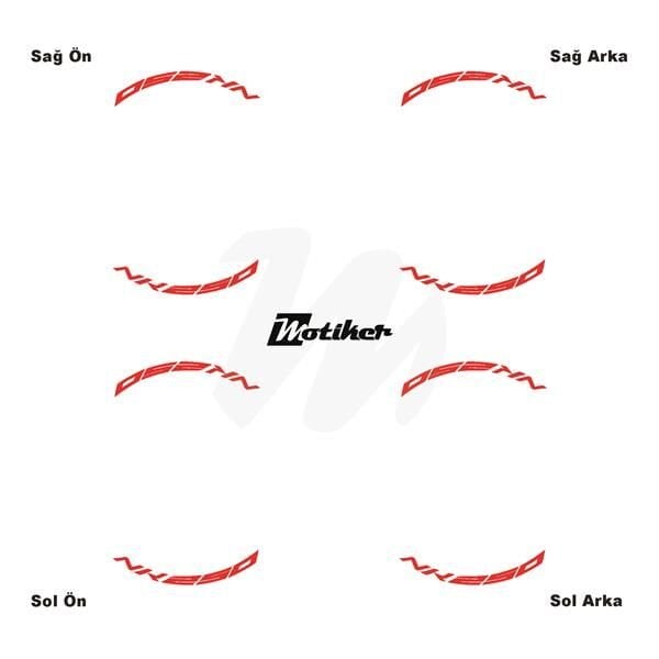 CFMOTO 250NK JANT İÇİ YAZI STİCKER ETİKET MODELİ NEON TURUNCU