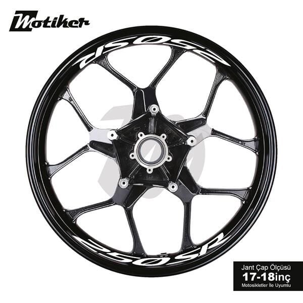 CFMOTO 250SR JANT İÇİ YAZI STİCKER ETİKET MODELİ BEYAZ
