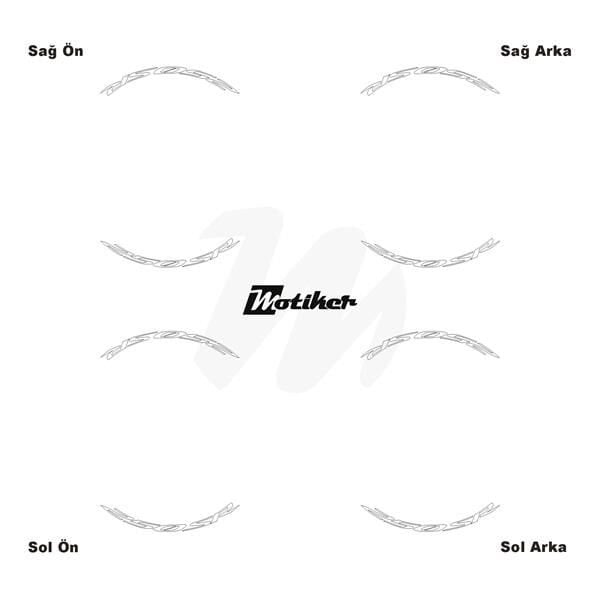 CFMOTO 250SR JANT İÇİ YAZI STİCKER ETİKET MODELİ BEYAZ