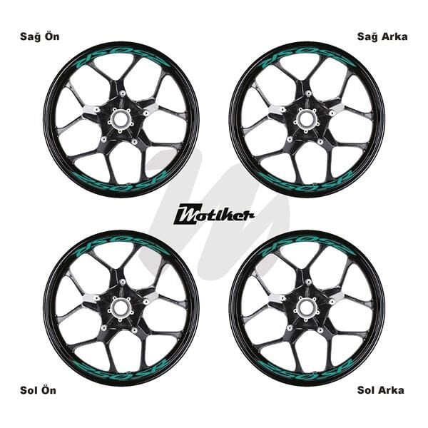 CFMOTO 250SR JANT İÇİ YAZI STİCKER ETİKET MODELİ TURKUAZ