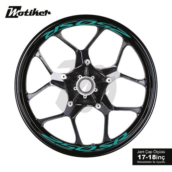 CFMOTO 250SR JANT İÇİ YAZI STİCKER ETİKET MODELİ TURKUAZ