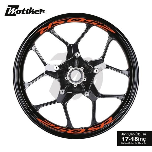 CFMOTO 250SR JANT İÇİ YAZI STİCKER ETİKET MODELİ TURUNCU