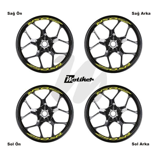 CFMOTO 250SR JANT İÇİ YAZI STİCKER ETİKET MODELİ NEON SARI (YEŞİL)