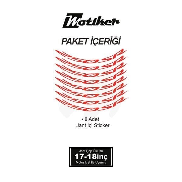 CFMOTO 250SR JANT İÇİ YAZI STİCKER ETİKET MODELİ NEON TURUNCU