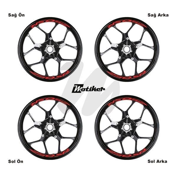 CFMOTO 250SR JANT İÇİ YAZI STİCKER ETİKET MODELİ NEON TURUNCU