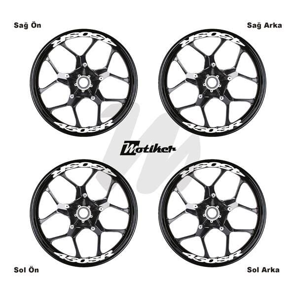 CFMOTO 450SR JANT İÇİ YAZI STİCKER ETİKET MODELİ BEYAZ