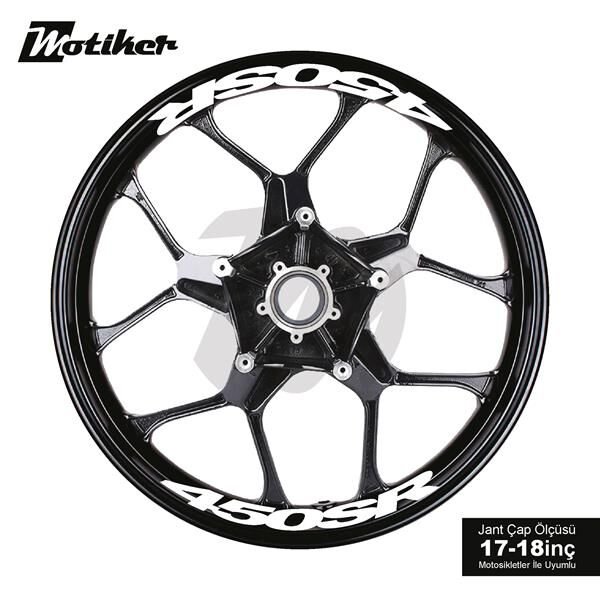 CFMOTO 450SR JANT İÇİ YAZI STİCKER ETİKET MODELİ BEYAZ
