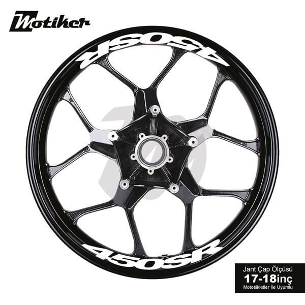 CFMOTO 450SR JANT İÇİ YAZI STİCKER ETİKET MODELİ BEYAZ