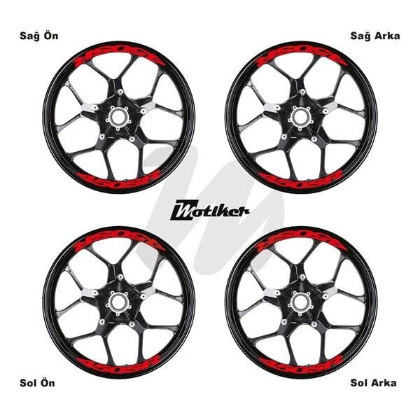 CFMOTO 450SR JANT İÇİ YAZI STİCKER ETİKET MODELİ KIRMIZI