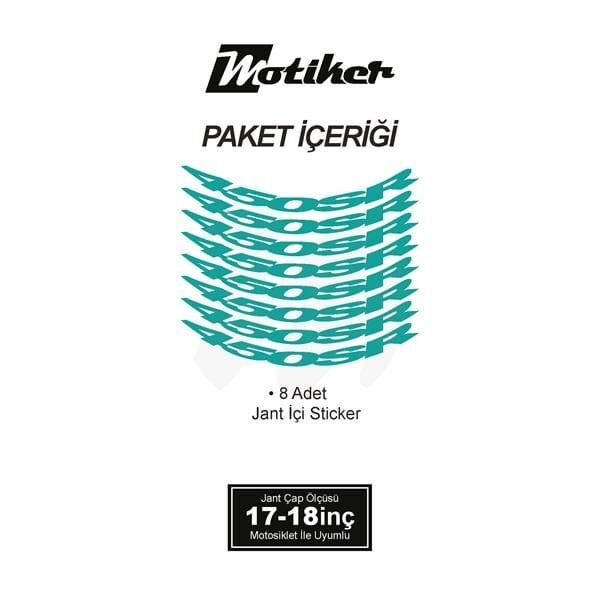 CFMOTO 450SR JANT İÇİ YAZI STİCKER ETİKET MODELİ TURKUAZ