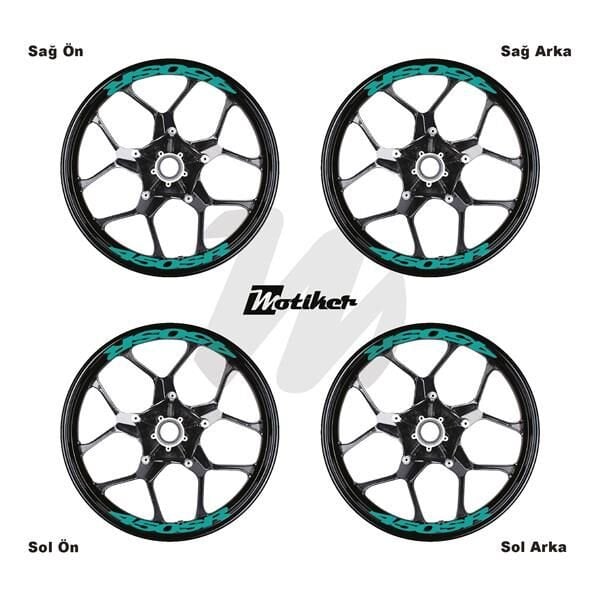 CFMOTO 450SR JANT İÇİ YAZI STİCKER ETİKET MODELİ TURKUAZ