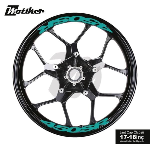CFMOTO 450SR JANT İÇİ YAZI STİCKER ETİKET MODELİ TURKUAZ
