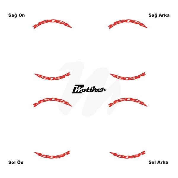 CFMOTO 450SR JANT İÇİ YAZI STİCKER ETİKET MODELİ NEON TURUNCU