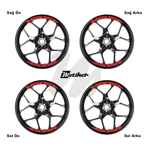 CFMOTO 450SR JANT İÇİ YAZI STİCKER ETİKET MODELİ NEON TURUNCU