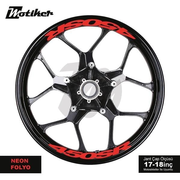CFMOTO 450SR JANT İÇİ YAZI STİCKER ETİKET MODELİ NEON TURUNCU