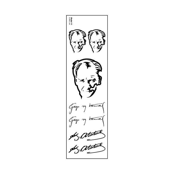 ATATÜRK SET MINI STICKER 5,5X21 CM MODEL 11