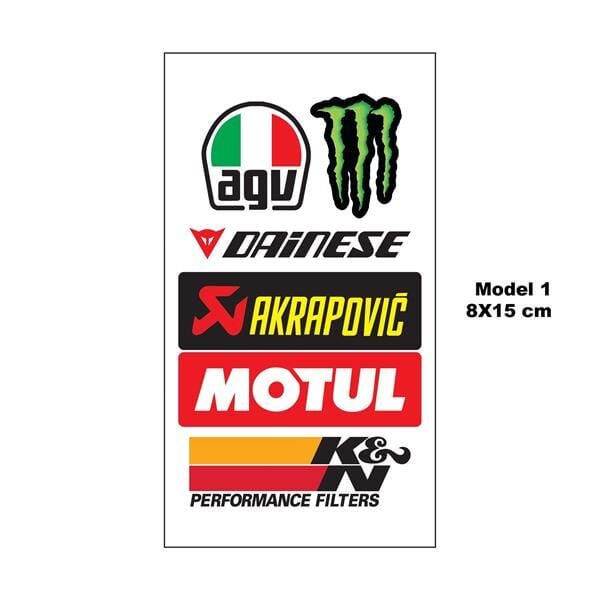 LOGO SET MINI STICKER 8X15 CM MODEL 1