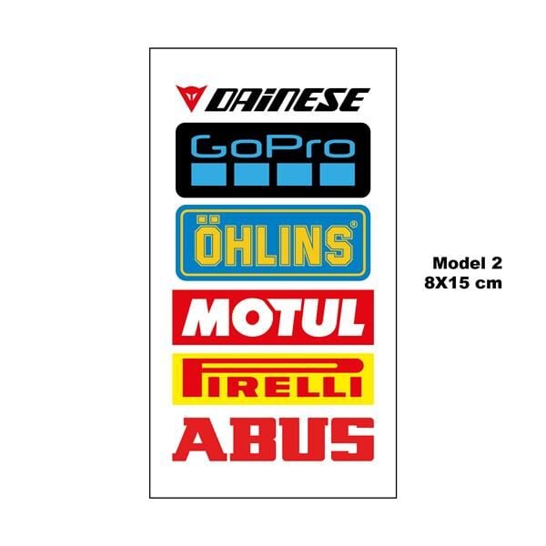 LOGO SET MINI STICKER 8X15 CM MODEL 2