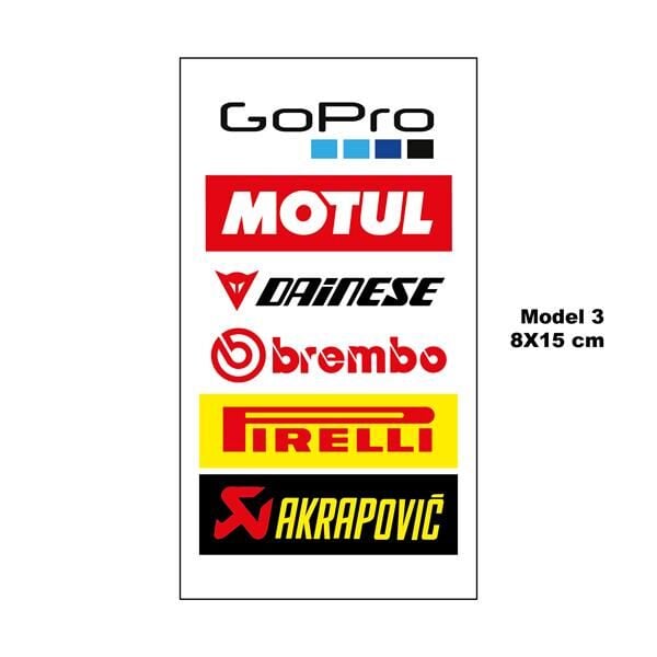 LOGO SET MINI STICKER 8X15 CM MODEL 3