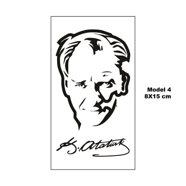 ATATÜRK SET MINI STICKER 8X15 CM MODEL 4