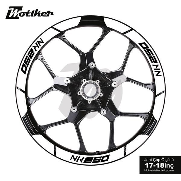 CFMOTO 250NK İÇ DIŞ JANT STİCKER ETİKET MODELİ BEYAZ