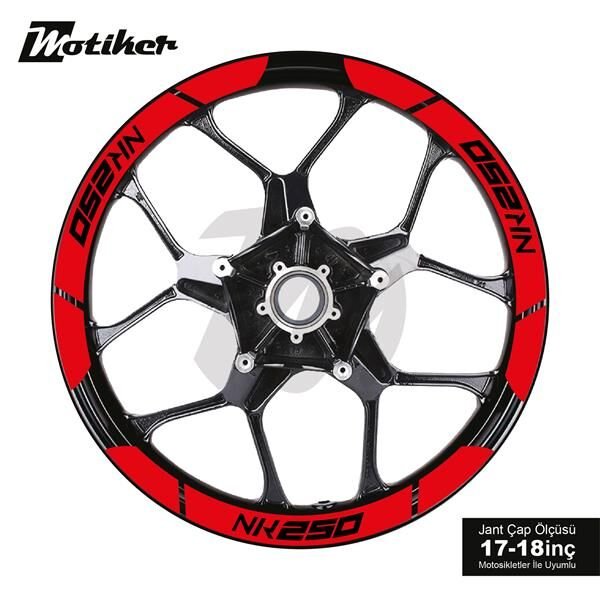 CFMOTO 250NK İÇ DIŞ JANT STİCKER ETİKET MODELİ KIRMIZI