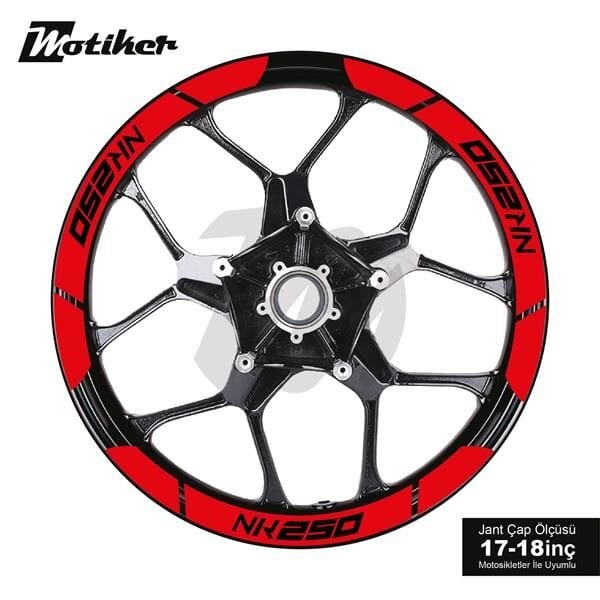 CFMOTO 250NK İÇ DIŞ JANT STİCKER ETİKET MODELİ KIRMIZI