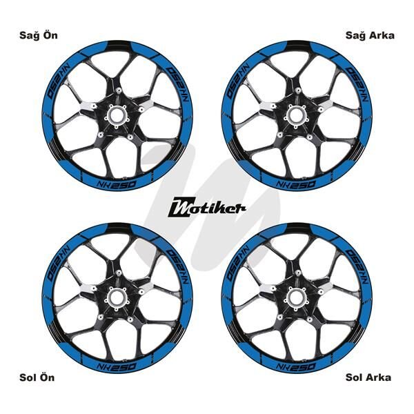 CFMOTO 250NK İÇ DIŞ JANT STİCKER ETİKET MODELİ MAVİ