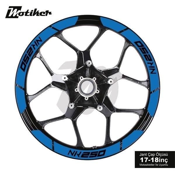 CFMOTO 250NK İÇ DIŞ JANT STİCKER ETİKET MODELİ MAVİ