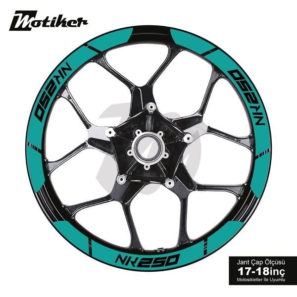 CFMOTO 250NK İÇ DIŞ JANT STİCKER ETİKET MODELİ TURKUAZ