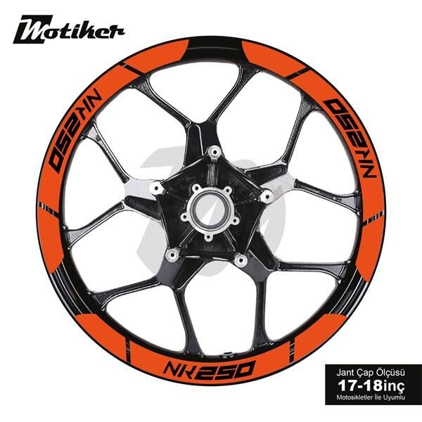 CFMOTO 250NK İÇ DIŞ JANT STİCKER ETİKET MODELİ TURUNCU